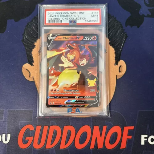PSA 9 MINT 2021 Pokemon Celebrations Collection LANCE'S CHARIZARD V #133 Promo