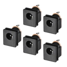 5pcs DC-015 5.5mmx2.1mm DC Power Jack Socket 3 Pin Female Panel Mount Connector