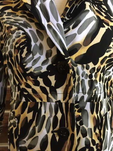 Damas Rafaella Estampado Leopardo Medio Abrigo Blazer Hermoso Artículo CR-3 - Imagen 6 de 8