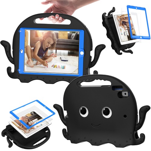 For iPad 5th6th 7th 8th 9th 10th Generation Kids Cartoon Handle Stand Case Cover - Picture 18 of 26