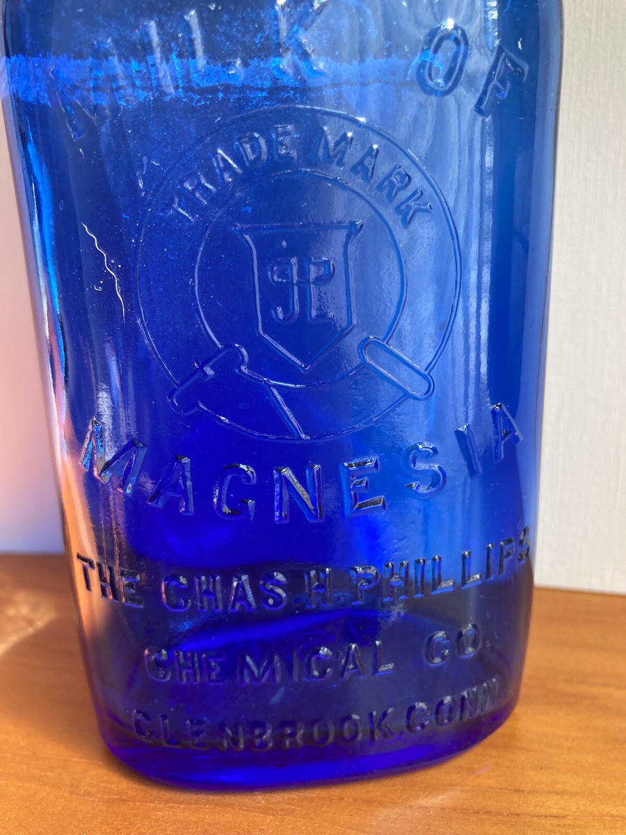 1930s Vintage Milk Of Magnesia Chas. H. Phillips Chemical Co. Blue