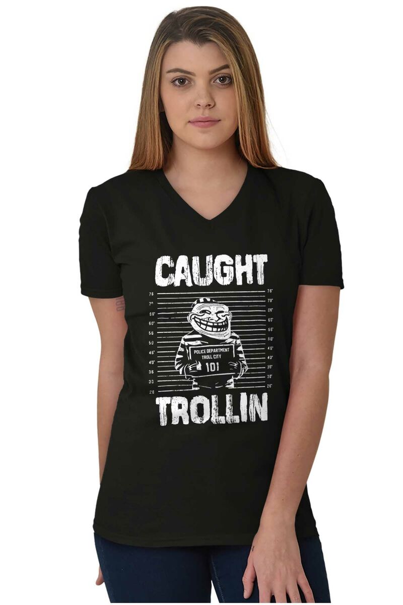 Funny Troll Face Meme Jail Comic Character Womens or Mens Crewneck T Shirt  Tee