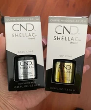 CND Shellac LED/UV Base Coat + Top Coat 0.25 oz - DUO Brand New in Box