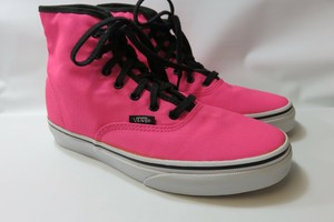 neon pink high top vans