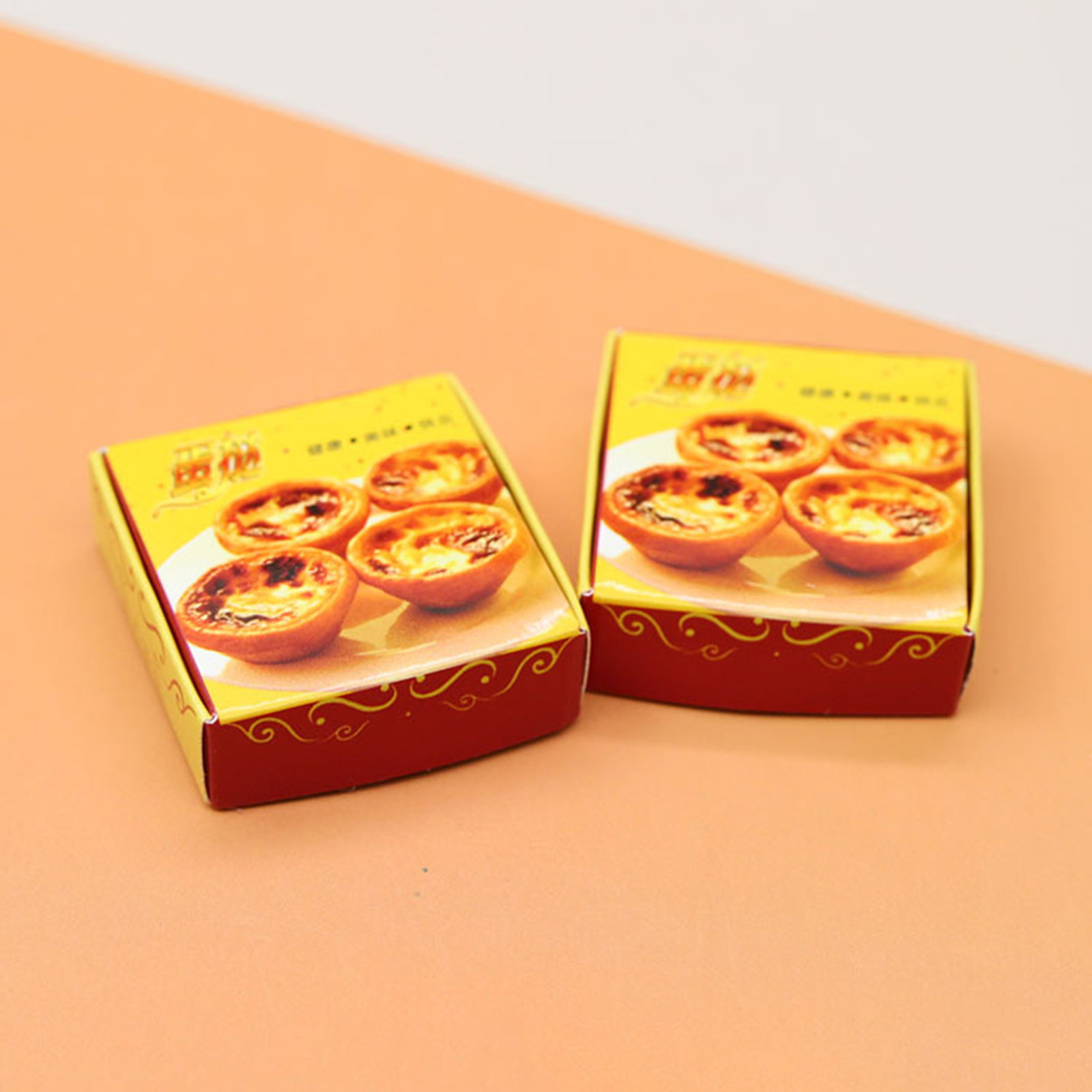 1box Egg Tarts Lightweight Meticulous Workmanship Simulation Egg Tart