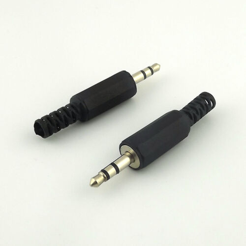 10x 3.5mm Stereo Male Plug Jack Audio Adapter Connector DIY Plastic Cover Handle - Picture 2 of 6