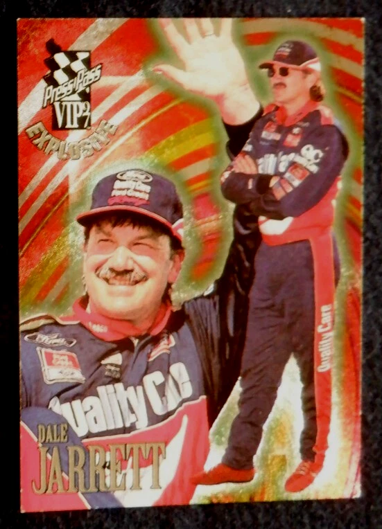 Dale Jarrett explosive race card #2 of 2 promo Press Pass VIP, 1997 - Image 3 of 4