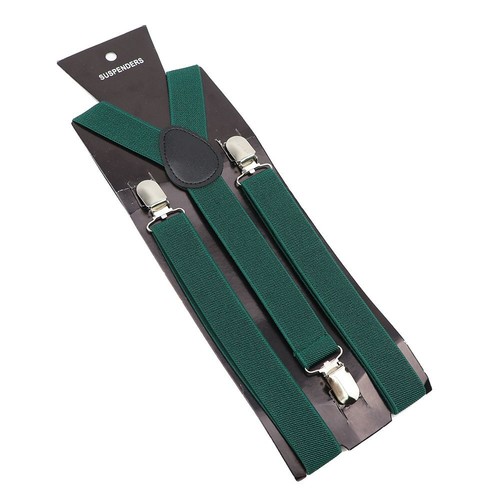 Elastic Leather Suspenders Braces-100cm Adjustable Straps For Wedding Suit Skirt - Picture 20 of 41