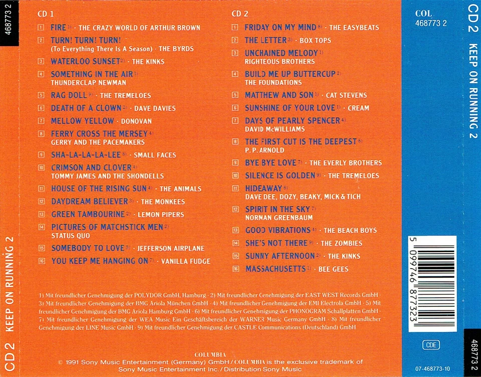 (2CD's) Keep On Running 2 - Thunderclap Newman, Box Tops, Lemon Pipers,Easybeats - Bild 2 von 2