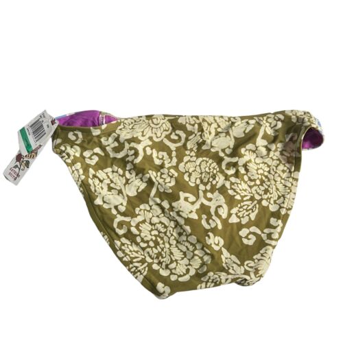 Lucky Brand bikini bottom Large green blue pastel floral swimsuit bathing suit - Picture 2 of 3