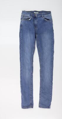 Oasis Damen blau Baumwolle Skinny Jeans Größe 8 L30 in normaler Knopfleiste