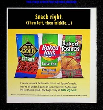 Lays Chips Baked Tostitos Rold Gold Frito-Lay 1996 Print Magazine Ad Poster