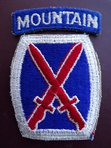 WWII 10th Mountain Infantry Division Patch Tab Military Uniform Insignia Rare