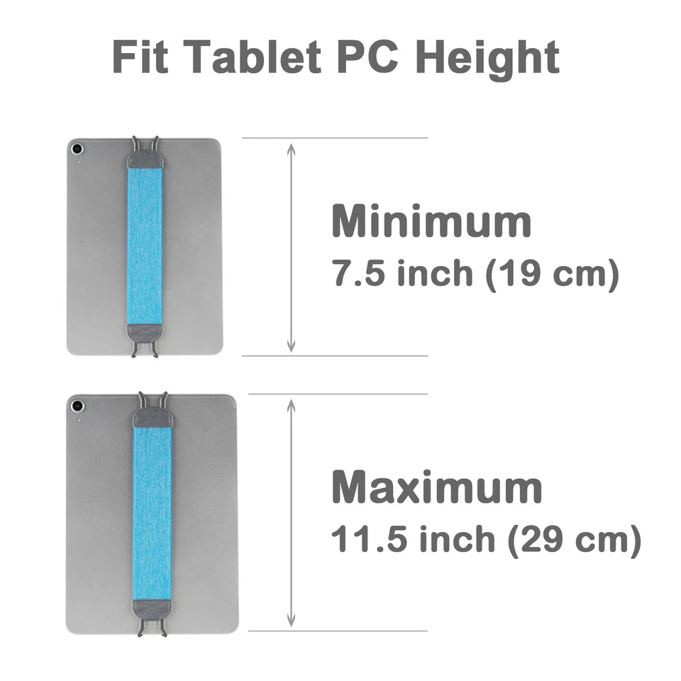 TFY Elastic Hand Strap Tablet Holder Stand for iPad Pro /Mini 6 /Air 5 / Samsung - Image 3 of 4