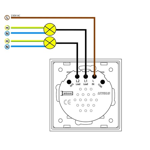 LIVOLO LICHTSCHALTER STECKDOSEN WECHSELSCHALTER DIMMER GLASRAHMEN SCHWARZ - Bild 182 von 297