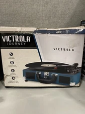 Victrola Journey Signature Bluetooth Suitcase Record Player -Teal