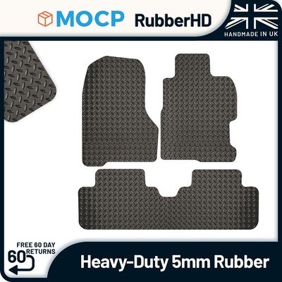 5mm Heavy-Duty Rubber Car Mats to fit Honda Civic 3DR 2 Mat Clips 2000-2005