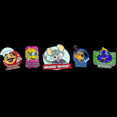  RARE Chuck E Cheese Collector Pin COMPLETE SET Bundle Associate Employee Pin 