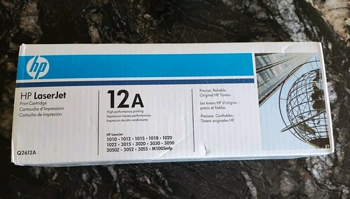 hp Laser jet 12a toner cartridge q2612a black HP 12A Black Toner Cartridge  - Picture 1 of 2