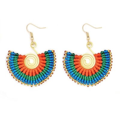 Boho Dangling Earrings Designed for Women and Teen Girls Holiday Half-Round Hipp