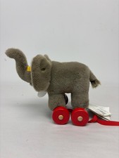 STEIFF BABY TRAMPILI ELEPHANT ON WHEELS PULL TOY 048784