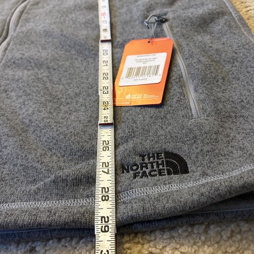 The North Face Vest Men Gray Fleece Zip Outdoors Hiking Sherpa Lined Size XXL - Picture 6 of 8