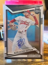 Brock Jones 2022 Panini Elite Extra Edition On-Card Auto #65 Tampa Bay Rays