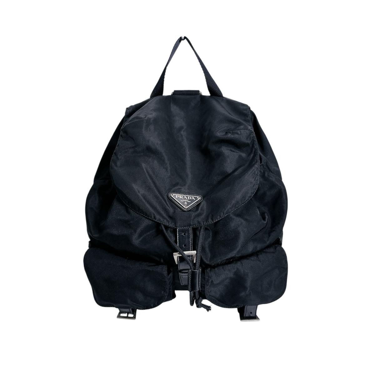 PRADA Triangle logo Backpack Backpack Â· Daypack … - image 1