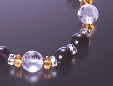 Feng Shui Power Four Divine Beast Bracelet - White Crystal, Yellow  From Japan