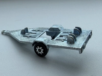 Vintage Majorette MOTORCYCLE TRAILER made in France No Bikes 1/64 Scale Silver - Image 1 of 4