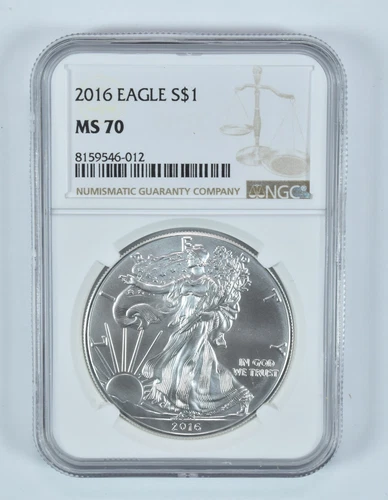 2016 American Silver Eagle MS70 NGC Brown Label *2485