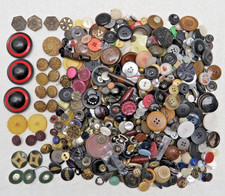 Antique Vintage & Modern Button Lot Celluloid Plastic Shell Wood Rhinestone etc