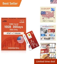 Flexible Unlimited Data SIM for AT&T/T-Mobile - Perfect for Mobile Device Use