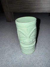 Teal Ceramic Bacardi Totem Drinking Glass Mug Great Condition