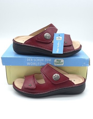 FINN COMFORT Sandals Moorea Sierra Red MELLOW SUPERSOFT INSOLE Leather Size 7.5