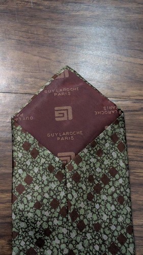 3 Vintage Guy Laroche Paris Cravates Silk Ties - Picture 7 of 20