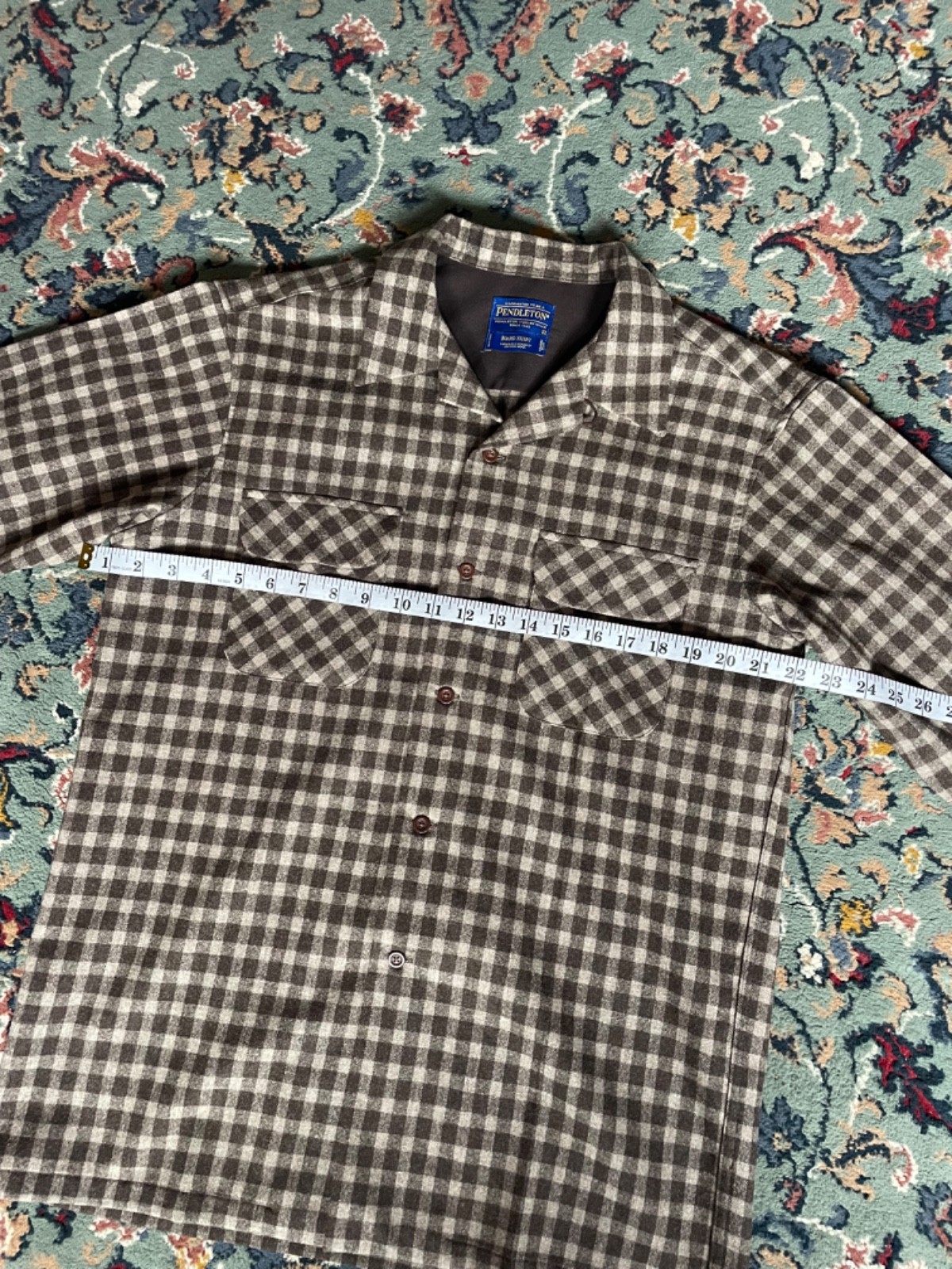 Custom Short Sleeve Wool Pendleton Board Shirt Ta… - image 3