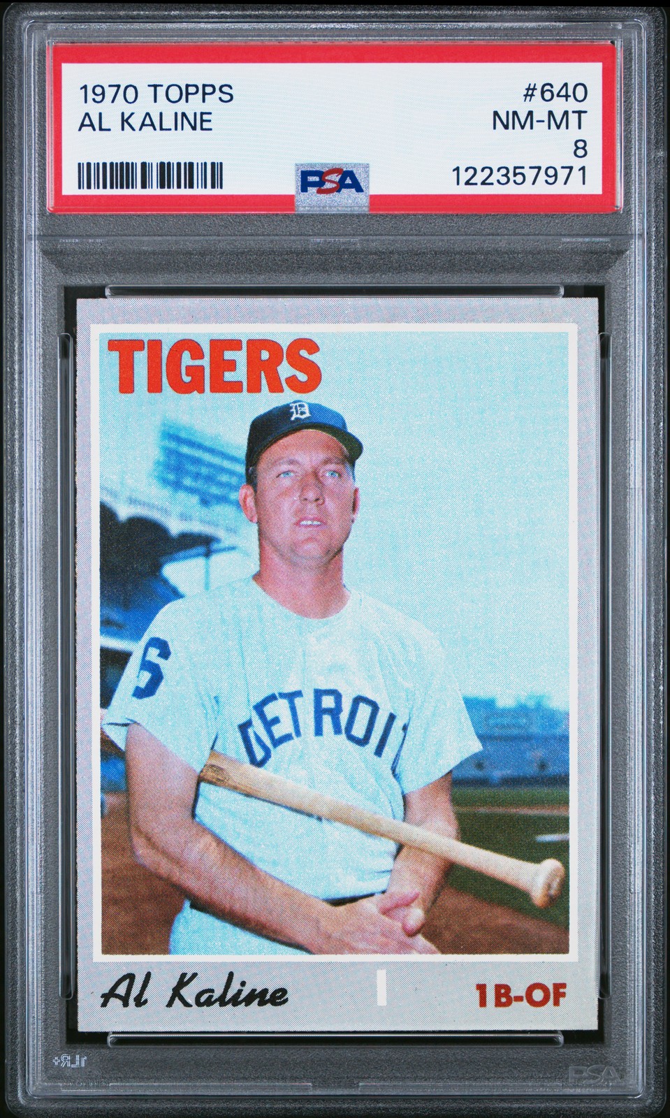 1970 TOPPS #640 AL KALINE PSA 8