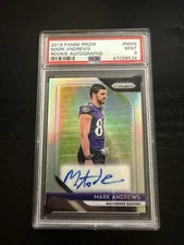 2018 Prizm Mark Andrews Rookie Auto Silver RC #RA-MAN Ravens PSA 9