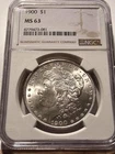 🔥1900 P MORGAN SILVER DOLLAR  NGC MS63 BU/UNC
