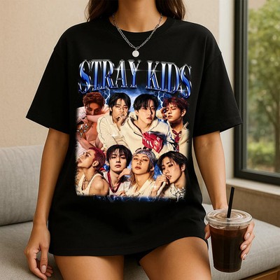 STRAY KIDS RETRO GRAPHIC T-SHIRT SWEATSHIRT HOODIE KPOP JERSEY