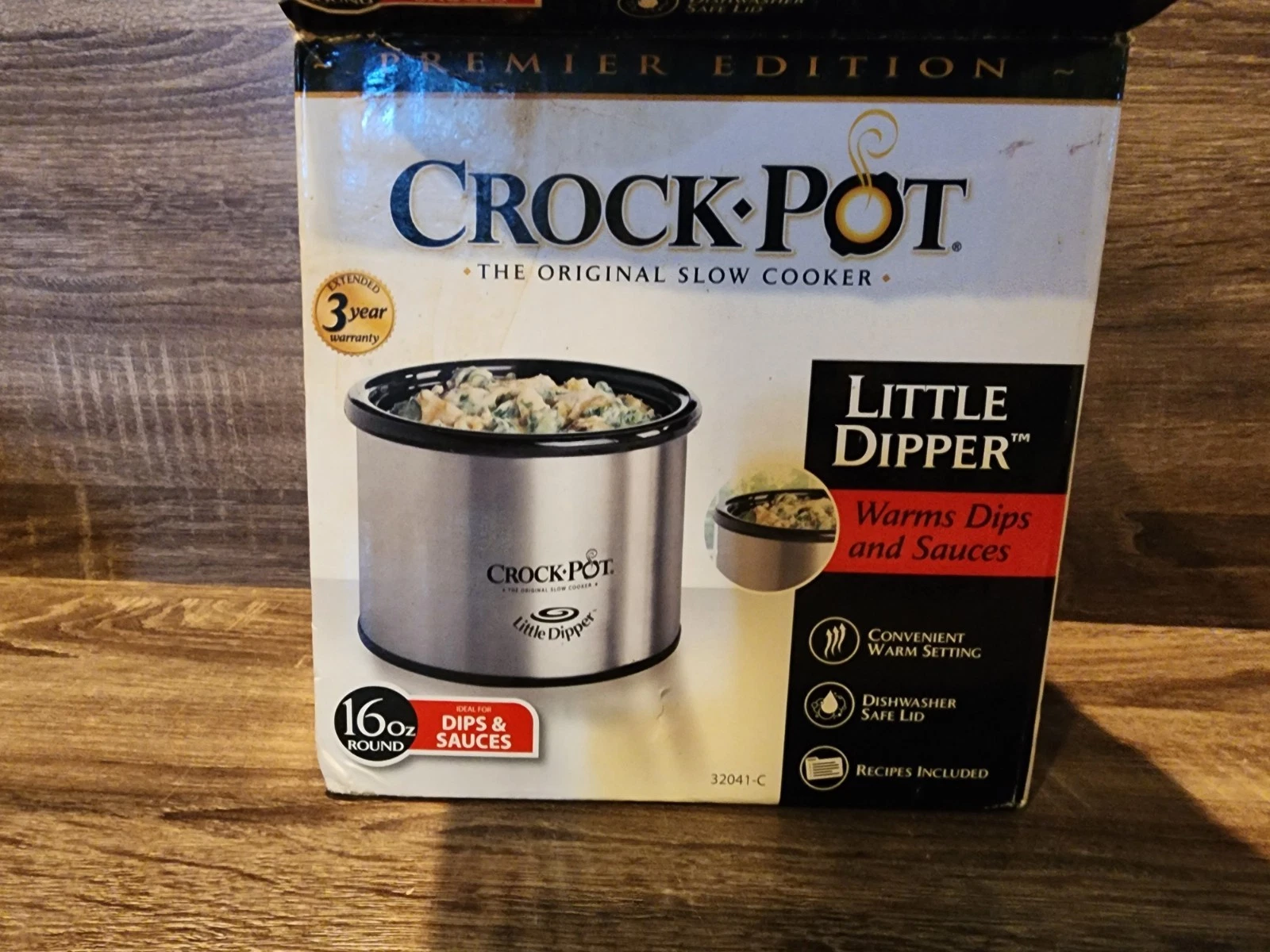 CROCK POT Little Dipper Slow Cooker 16oz Round Stainless Steel New Open Box