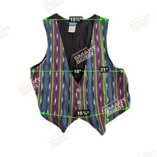 Vintage 80/90's Aqua Blues Stripped Vest 