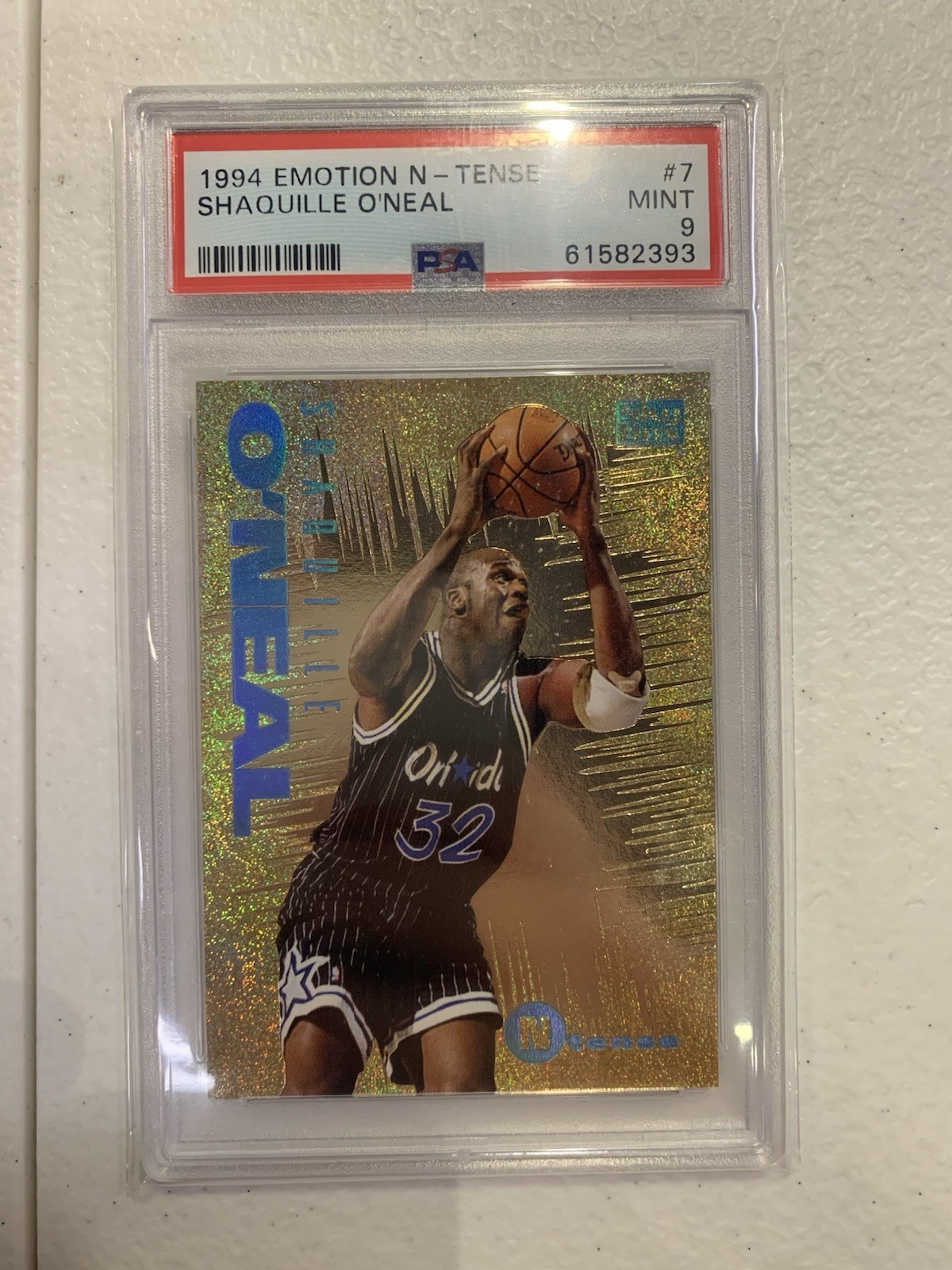 1994 Skybox Emotion N-Tense Shaquille O’Neal PSA 9