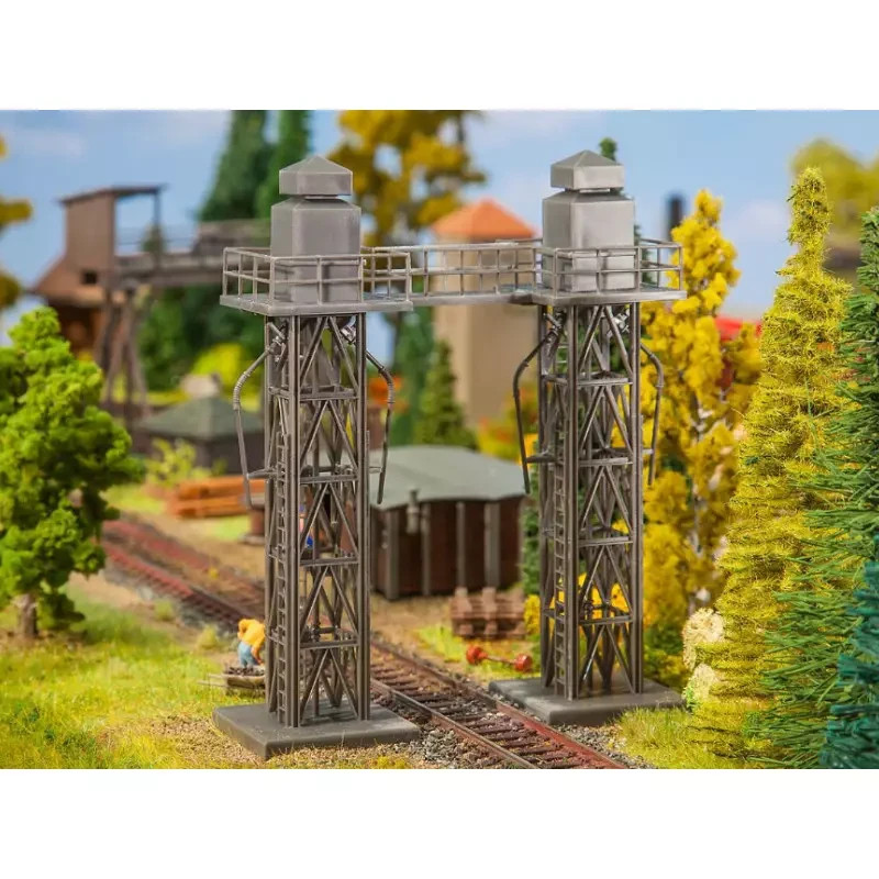 Tour de sablage double HO 1/87 FALLER 191826 maquette bâtiment industriel train miniature