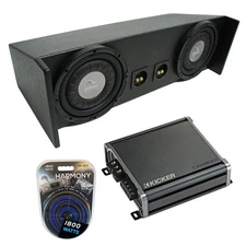 1987-2006 Jeep Wrangler YJ TJ Harmony F104 Dual 10" Rhino Sub Box & CXA800.1 Amp