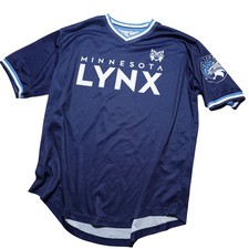 Minnesota Lynx Jersey Mens XL Blue WNBA Basketball Short Sleeve V Neck