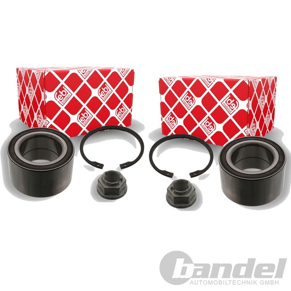 2X febi bilstein RADLAGER-SATZ Hinten Beidseitig Vorne Passend FÜR-image