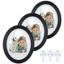 SENENQU Black Oval Picture Frames, Photo Picture Frames, Classic Oval Wood ov...