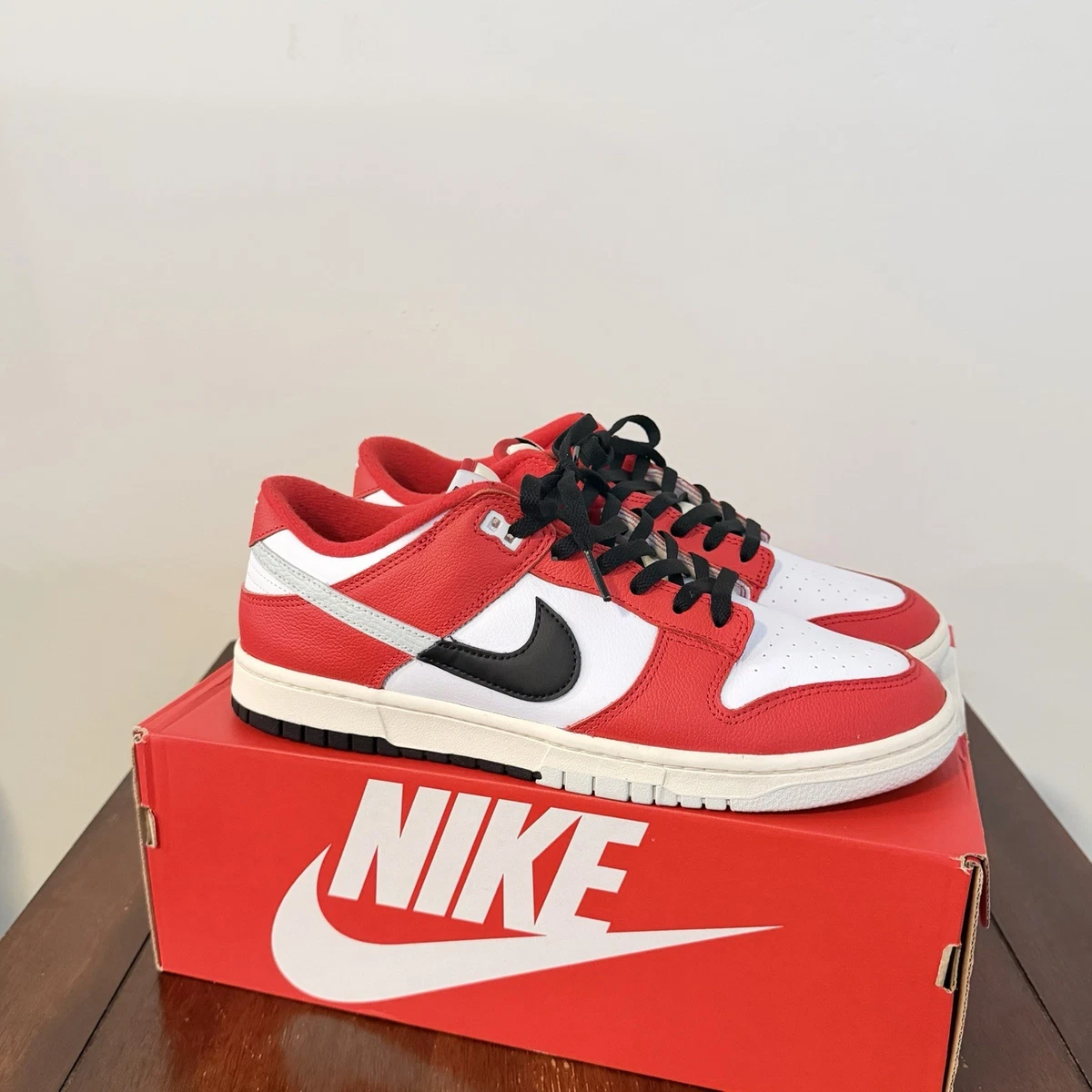 Las mejores ofertas en Nike Dunk Low White Black Red | eBay